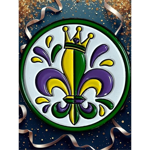 Mardi Gras Carnival Enamel Pin Set (4-Pack) – Versatile Seasonal Wear with Fl... - Picture 5 of 6